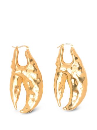 Jacquemus Golden Sculptural Drop Earrings