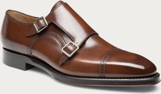Bally Mens Brown Scardino Leather Monk Shoe, Brand Size 12 (US Size 13 EEE)