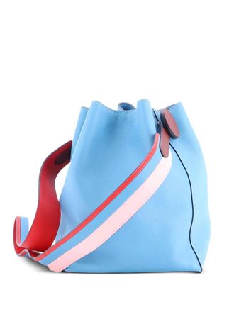 Herm&egrave;s Licol Bag Evercolor 17 bucket bag - women - Calf Leather - One Size - Blue