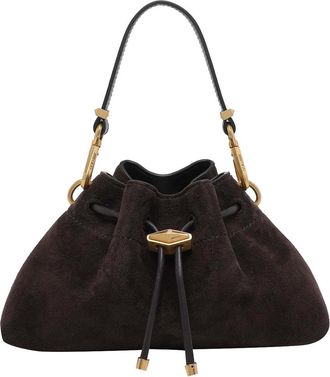 Jimmy Choo London Dark Brown Small Cinch Shoulder Bag