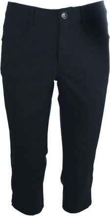 C.Ro Donkerblauwe Capri Broek met Splitten - Dames - Vrijetijds broeken - Blauw - XL - Broeken