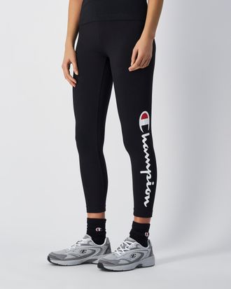 Champion 7/8-Leggings CHAMPION ICONS, Damen, Gr. XS (36), N-Gr, schwarz (nbk), Obermaterial: 90% Baumwolle, 10% Elasthan, Hosen 7/8-Leggings
