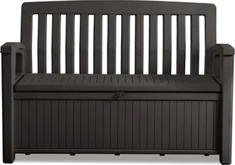 Keter Cassapanca Panchina Patio Bench Drak Grey 227 Litri 132 X 61 X 89 Cm