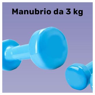 Trade Shop Trade Shop - Manubrio Singolo 3 Kg In Vinile Allenamento Esercizi Casa Palestra Workout Fit
