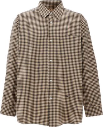 Marni Micro-Check Cotton Oversized Shirt