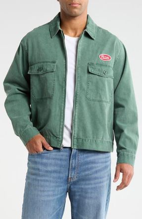 Brixton Trademark Cotton Garage Jacket in Washed Primal Green at Nordstrom, Size X-Large