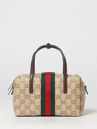 Gucci Mini borsa a mano in tessuto GG Supreme con doppio manico in pelle