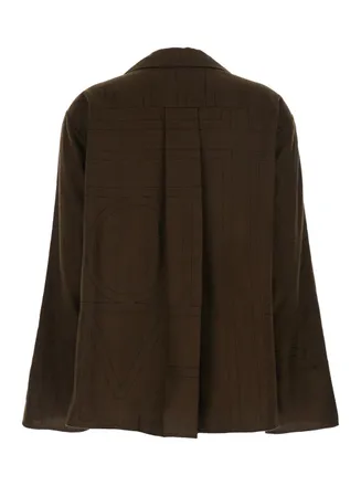 Toteme Modal Notched Revers Shirt - Brown