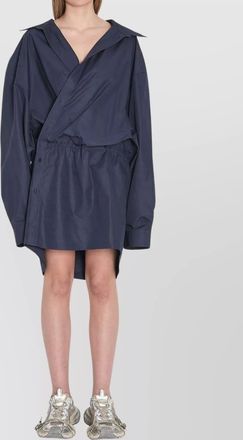 Balenciaga oversized wrap shirt dress