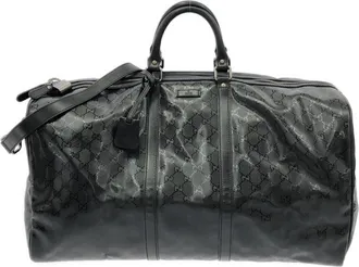 Gucci Black Gg Imprim&eacute; Boston Bag (Pre-Owned)