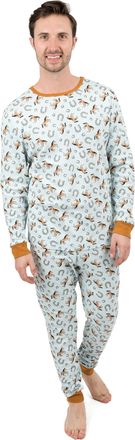 Leveret Mens Two Piece Cotton Pajamas Horse