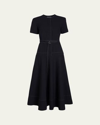 Proenza Schouler Elizabeth Belted Midi Dress