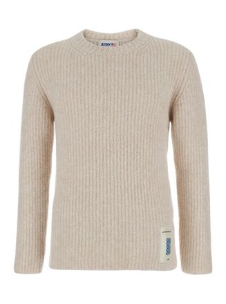 Autry White Crew Neck Pullover