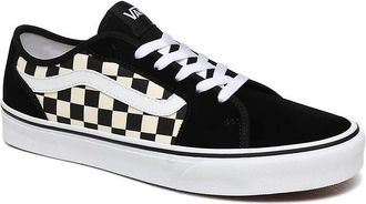 Vans Filmore Decon VN0A3WKZ5GX Black White Leather Checkboard Skate Shoes