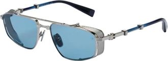 Balmain Sunglasses, unisex, Gray, Size: 56 MM Brigade V Sunglasses