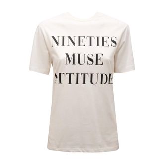 Elisabetta Franchi T-Shirts, female, White, Size: XL Maglia Wo Cotton