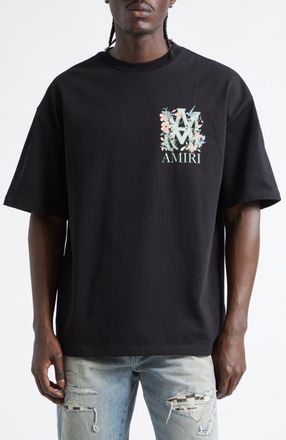 Amiri MA Floral Oversize Graphic T-Shirt in Black Archived at Nordstrom, Size Xxx-Large