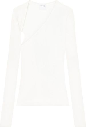 Courrèges Slash asymmetric top - women - Viscose/Elastane - L - White
