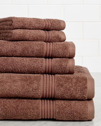 Superior Solid 6Pc Breathable Absorbent Egyptian Cotton Towel Set