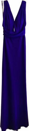 Jovani Womens Deep Plunge Dress In Royal Blue