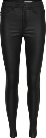 Noisy May Noisy May Womens Nmcallie Hw Skinny Coated Pants Noos Trouser, Black Coated, XS UK