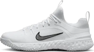 Nike Mens Huarache Elite TF LAX Lacrosse Shoes in White | FN0310-101