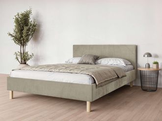 ANDAS Polsterbett »Albybyn, Bettgestell mit Kopfteil und Lattenrost, in 2 Breiten« ohne Bettkasten und Matratze, in 2 Breiten- 140 und 160 cm