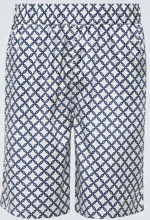 Frescobol Carioca Palma printed silk-blend shorts