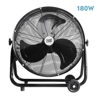 Fabrilamp Fabrilamp Poniente Ventilador Industrial Para Interior, Modelo 181371009, 180w, 3 Velocidades, Cabezal Orientable, Con Ruedas, Aspas De Aluminio, Colo