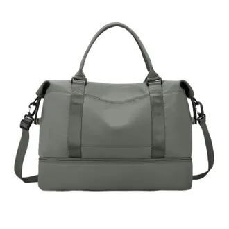 Generic Weekender Bags,Compatible For Women,Personal Item Travel Bag with Shoes Compartment,Overnight Duffel with Toiletry(Olive Green)