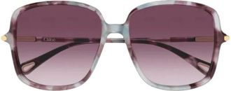 Chlo&eacute; Rechthoekige Zonnebril - Dames - Zonnebrillen - Paars - 57 MM - Nylon - Accessoires
