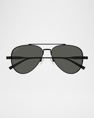 Gucci Men & apos;s GG1874SM Metal Aviator Sunglasses
