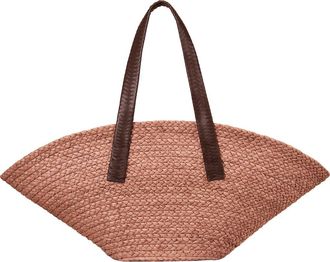 Cesta Collective Large Raffia Taco Tote in Dusty Rose at Nordstrom