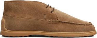 Tod's Reversed Rubber Loafer - Heren - Veterlaarzen - Bruin - 43 EU - Su&egrave;de - Schoenen
