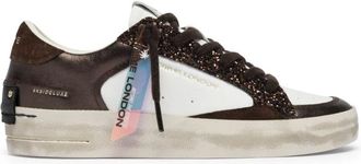 Crime London Schoenen, Dames, Veelkleurig, 41 EU, Leer, Sk 8 Cocoa Mist Sneaker