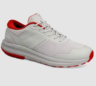 Gravity Defyer Mens Mighty Run Athletic Shoes In Gray/crimson