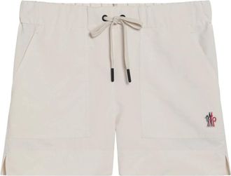 Moncler Drawstring Shorts - Dames - Bermuda - Beige - M - Polyester - Korte Broeken