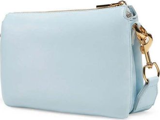 Moschino Chain Link Logo Shoulder Bag Blue >