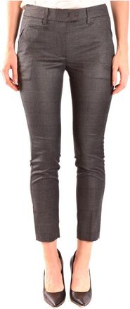 Dondup Qs 0110 Broeken - Dames - Vrijetijds broeken - Zwart - W30 - Leer - Broeken