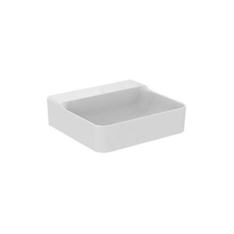 Ideal Lavabo Conca 500x450x165mm, Blanco Lijado, Sin Orificio Para Grifer&iacute;a, Sin Rebosadero Standard