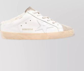 Golden Goose leather shearling-lined low-top sneakers