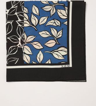 Noisy May Foulard quadrato in cotone con stampa grafica multicolore