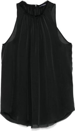 Balmain Zijden Blouse - Dames - Tops zonder mouwen - Zwart - S - Tops