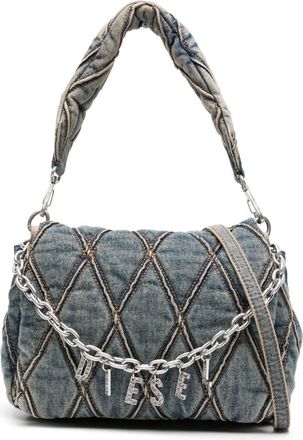 Diesel Charm Medium Denim Shoulder Bag