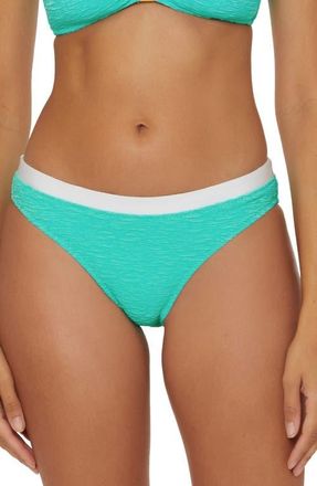 Trina Turk Indio Banded Swim Bottoms in Aqua at Nordstrom, Size 14