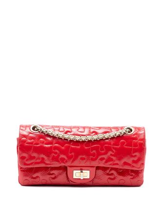 Chanel 2008-2009 Reissue 2.55 Crackled Patent Puzzle East West Double Flap shoulder bag - Rosso