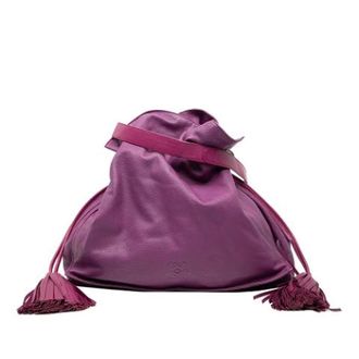 Loewe Pre-owned Bucket Bags, female, Purple, Size: ONE SIZE Pre-owned Leather Bucket Bag