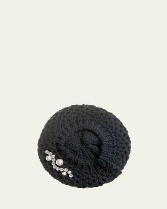 inverni Embellished Cashmere Beret