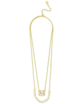 Rivka Friedman 18K Plated Cz Necklace