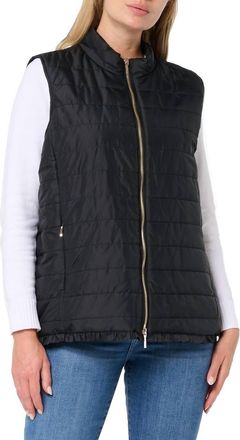 Multiples Quilted Vest In Black